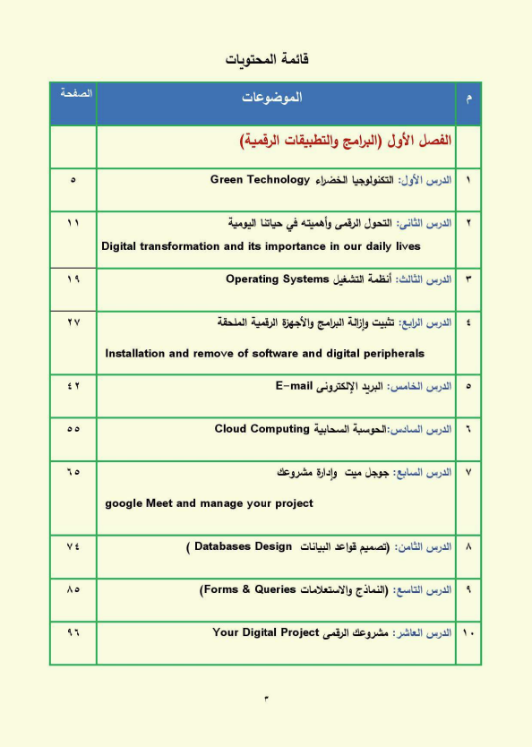منهج تكنولوجيا المعلومات والاتصالات للصف الأول الإعدادي 2025 